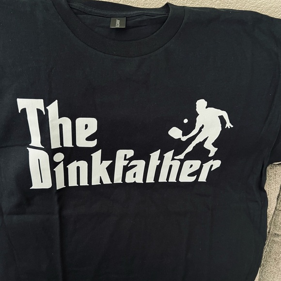 New! The Dinkfather Funny Pickleball Black Men’s Tee Size Medium - Picture 5 of 7